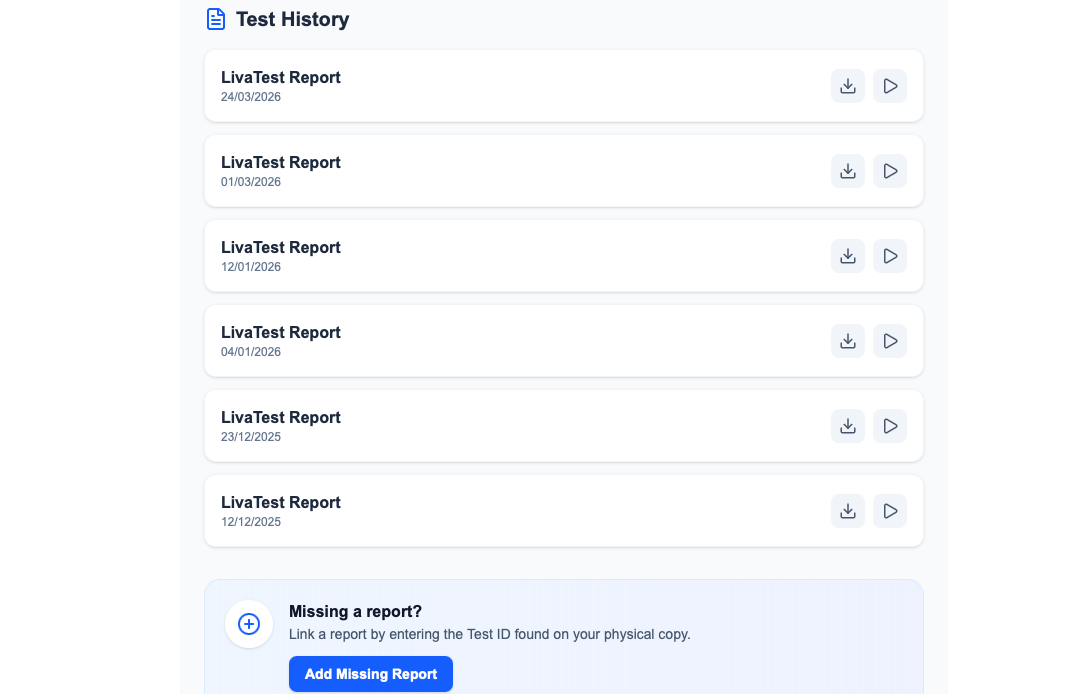Organized Result History